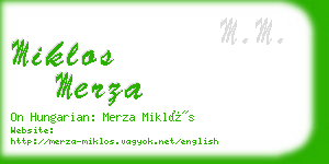 miklos merza business card